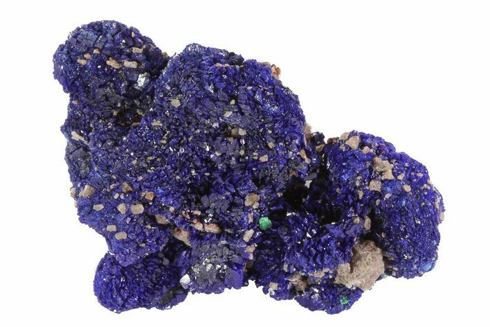 Sparkling Azurite and Malachite Crystal Cluster - Morocco #73442
